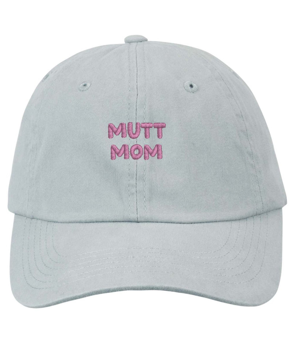 Mutt Mom Baseball Cap in Gray