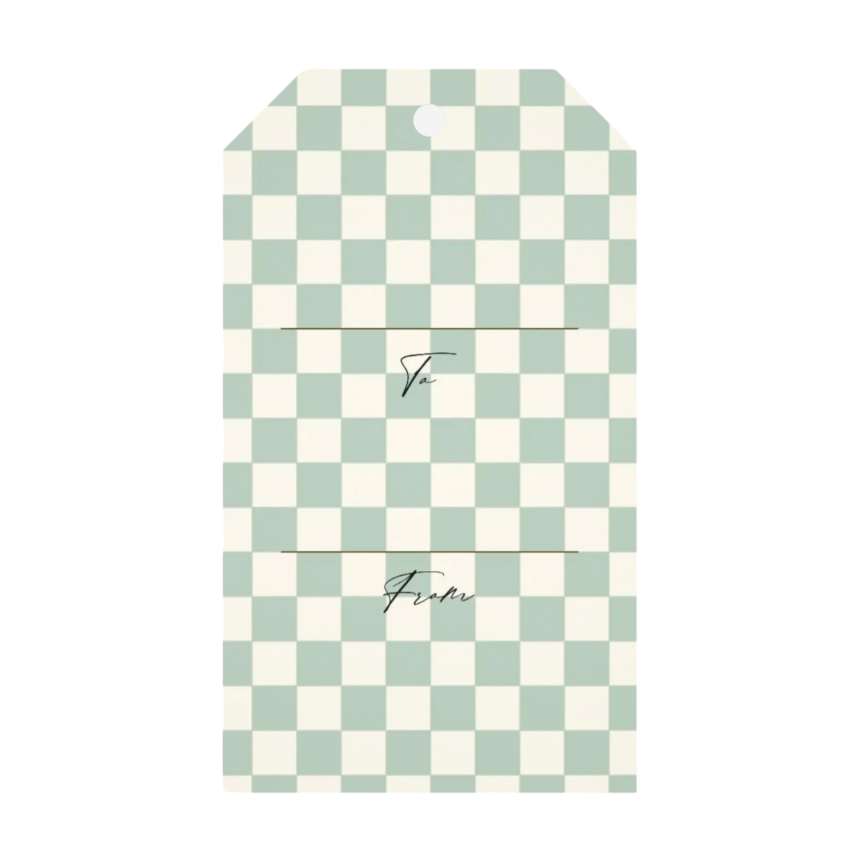 Green Checker Collection Happy Birthday Gift Tags