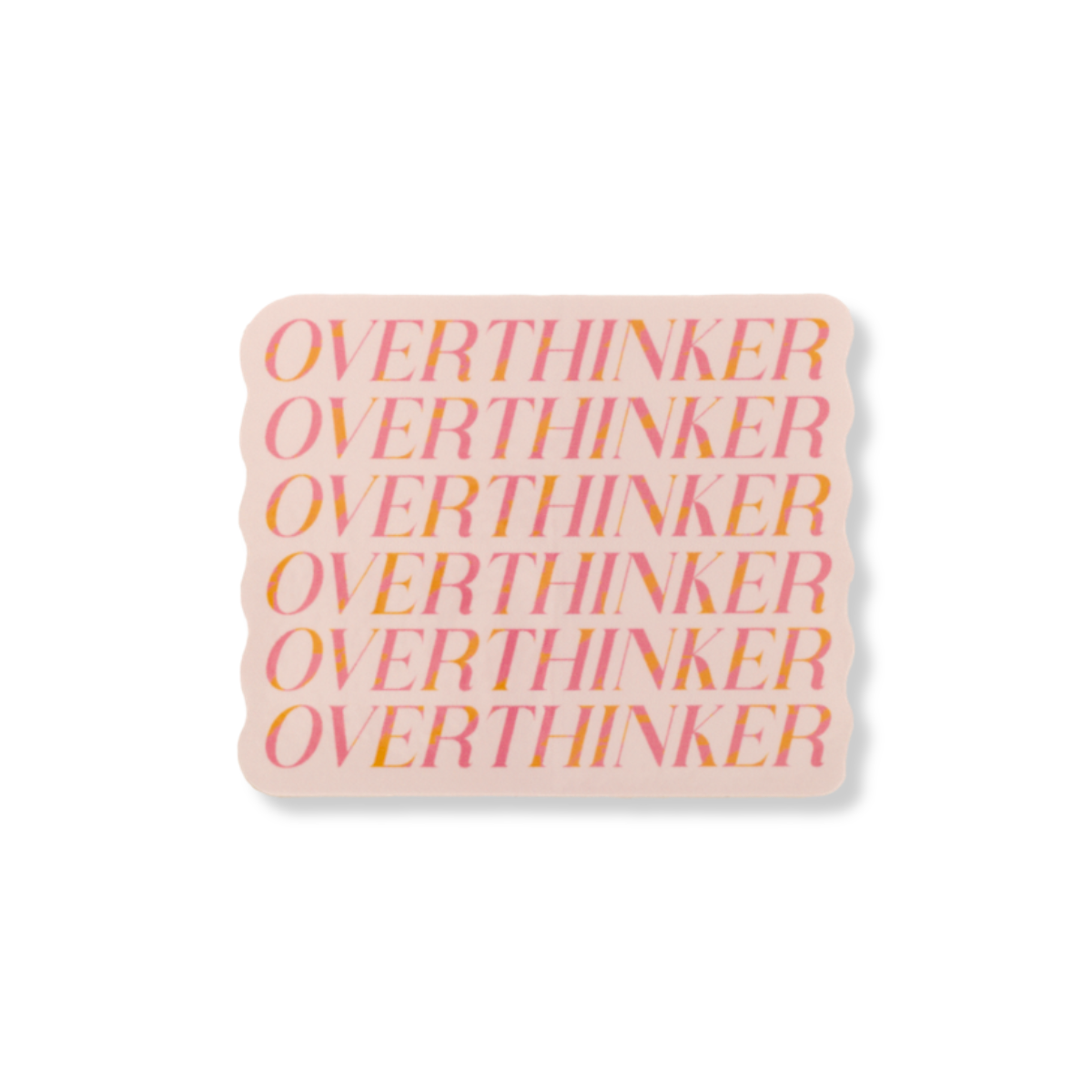 Overthinker Pink Sticker