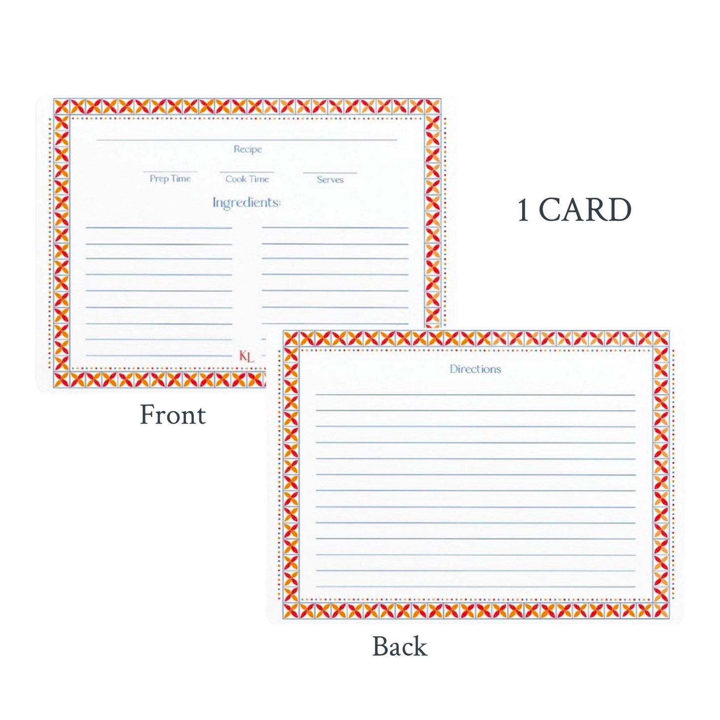 The Kitchen Collection - Single Recipe Card