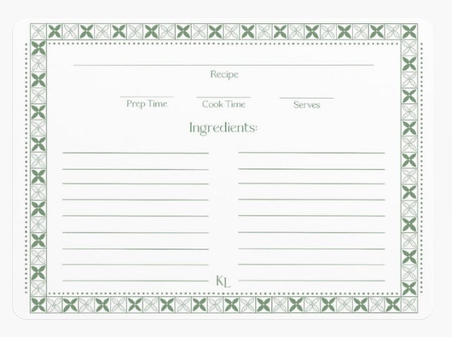 The Kitchen Collection - Single Recipe Card