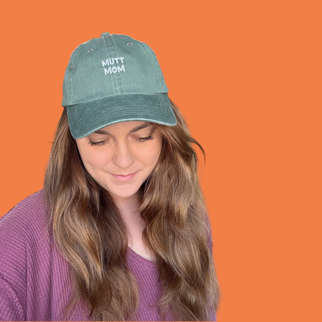 Mutt Mom Baseball Cap in Green