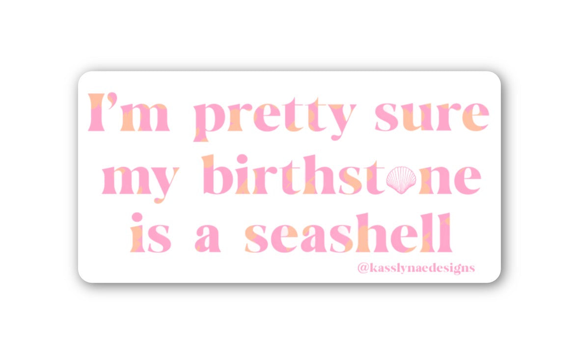 Seashell Birthstone Sticker