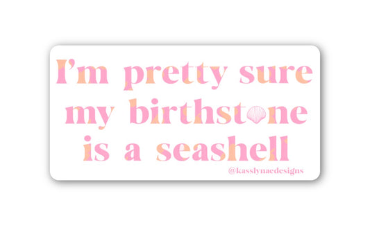 Seashell Birthstone Sticker