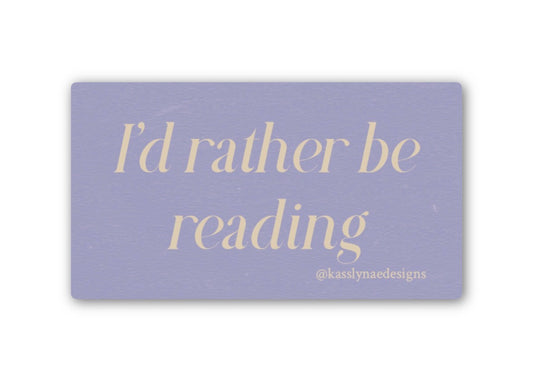 Rather Be Reading Sticker