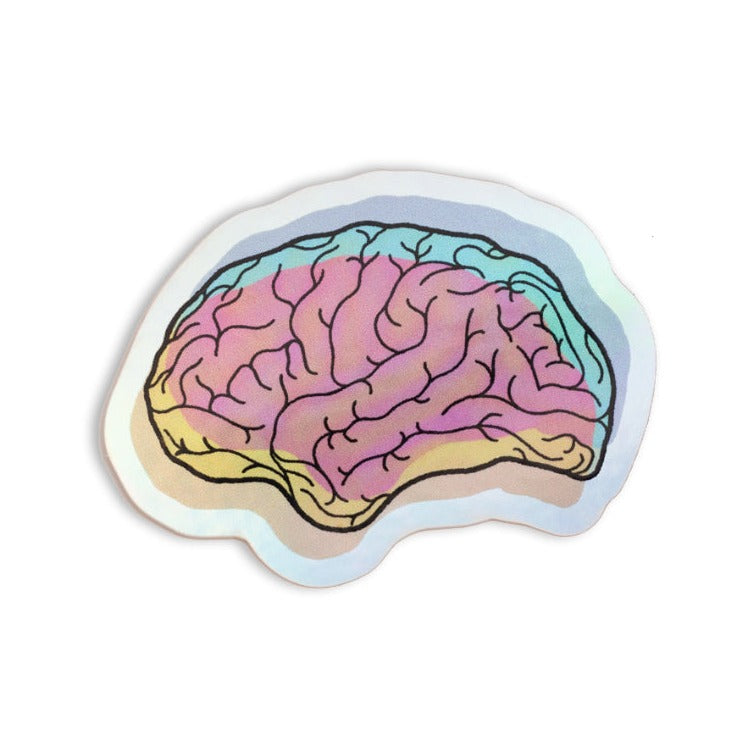 Fuzzed Brain Sticker