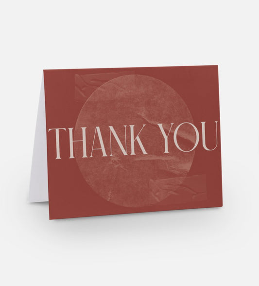 Emerson Maroon Thank You Card